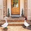 ABIY Porch Goose Outfits 4 Pcs Wig With Hair Clips, Cute Lawn Goose Statue Braid Wig, Costume For Outdoor