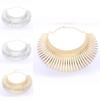 Fashion Solid Color Curved Design Women Metal Necklace Collar For Streetwear And Party Wear