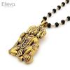 Panchmukhi Hanuman Kavach Pendant | Black Beads Chain for Men Gold Plated Locket