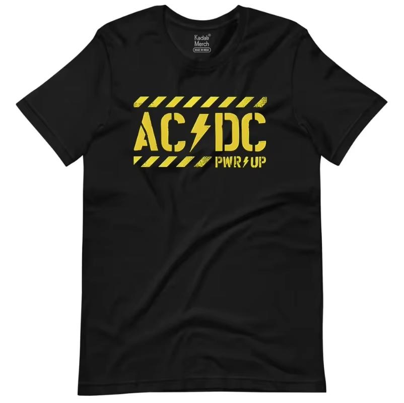 80s Punk ACDC American Vintage High Street Vintage Summer Mens and Womens  Short Sleeve Tshirt