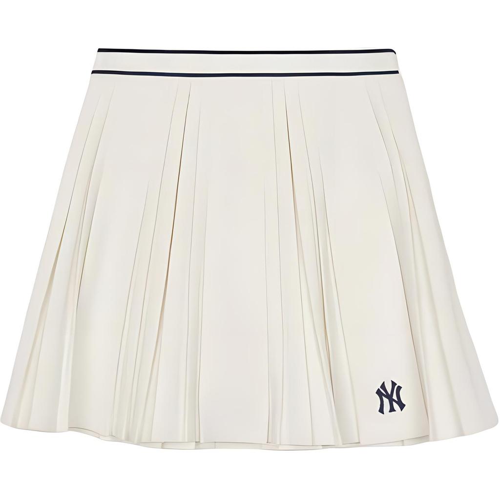 New MLB New York Yankees Casual Short Skirts Women's Cream 3FSKV0144-50CRS-MLB1