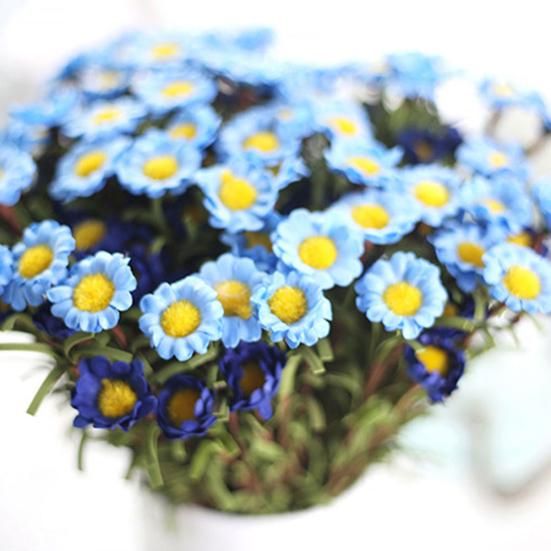 Artificial Fake Silk Daisy Flower Bouquet Home Wedding Party Decoration 8 Heads