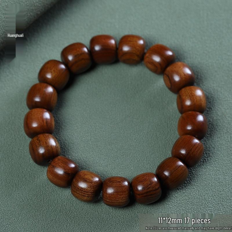Temple Sandalwood Multi-Treasure Buddhist Rosary Beads Bracelet - Wenge Accessories Gift