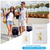 PATIKIL Passport Cover Holder and Luggage Tag PU Leather Passport Case Holder Travel Tag Suitcase Identifier Travel Accessories for Men and White Set,