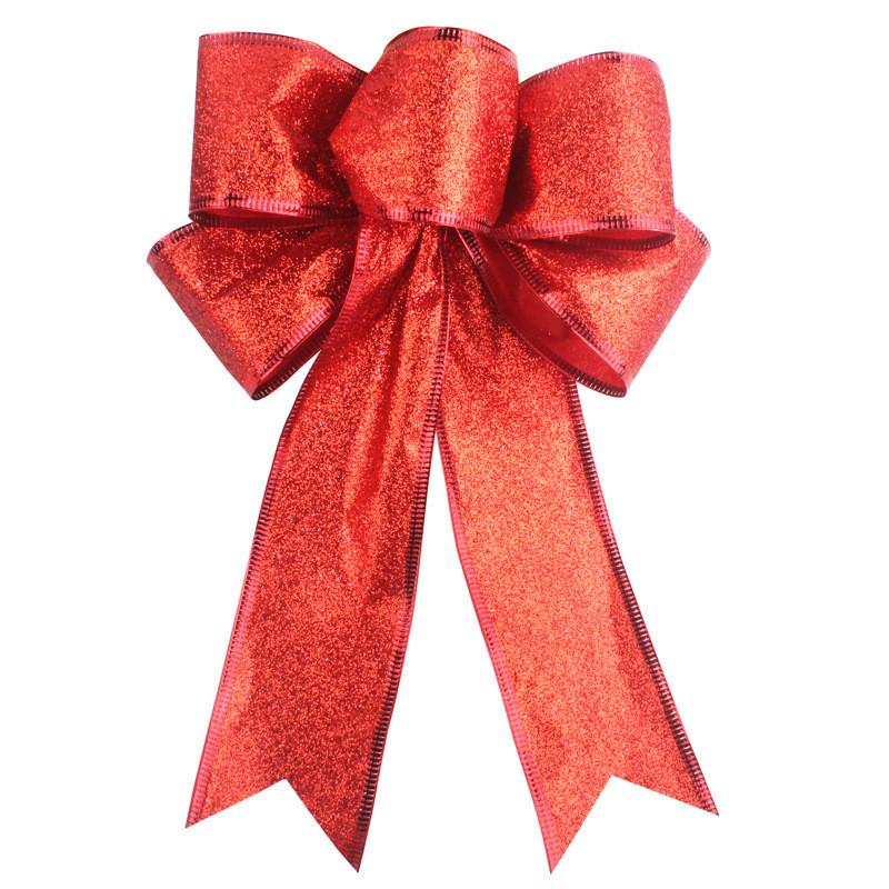 Glitter 25cm Luxurious Bow Hangings For Charming Christmas Decor Tree
