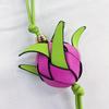 Ciondolo Decorativo in Pelle di Mucca Accessori Creativi per Borse Ciondolo Frutto del Drago Intrecciato a Mano in Vera Pelle Charms Simulati per Borse