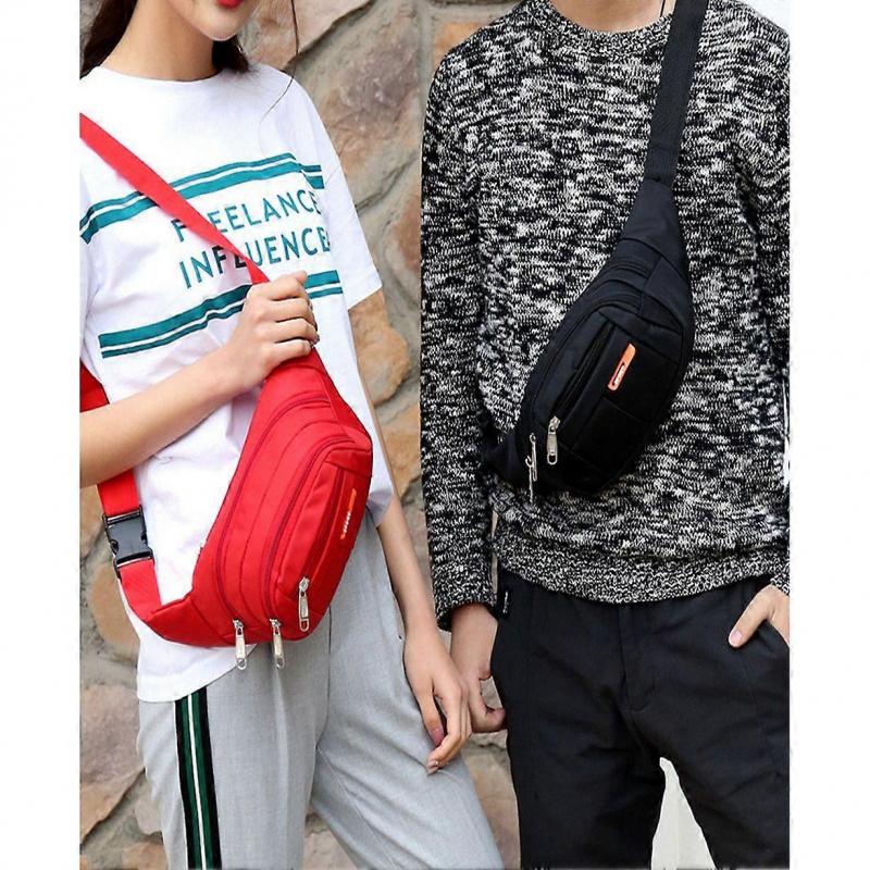 Unisex Outdoor Sports Waist Bag Waterproof Crossbody Pack Storage Bag Pouch Purple