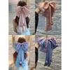 Elegant Purple Hair Bows Clip With Long Ribbon Fashion Headdress Hairpieces Barrette Hairpin For Women And Girls