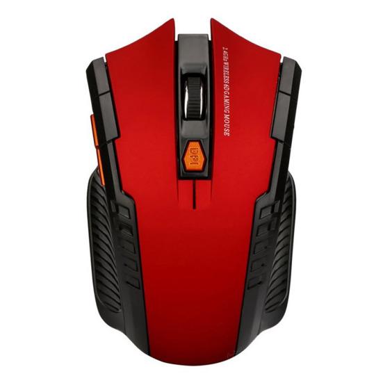 Ratón Óptico Inalámbrico 2.4G de 6 Teclas 1600DPI con Apagado Automático para Gaming en PC Portátil