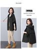 2024 Women's Plus Size Hooded Cotton Trench Coat - Spring & Autumn Casual Mid-Length Style