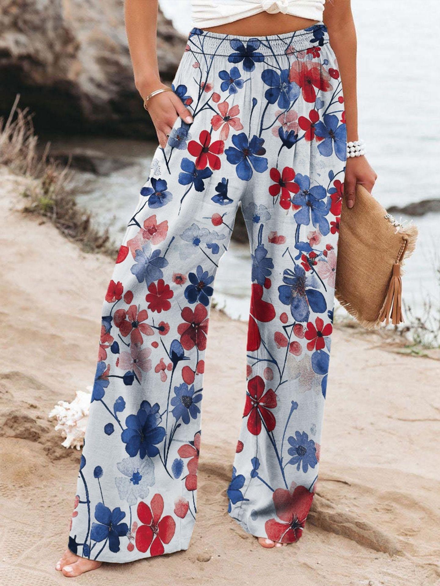 2025 new European and American street hipster large size casual pants wide stripping pants summer S