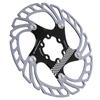 180mm Floating Disc Six Bolts Bicycle Mountain Bike Brake Disc Cycling Accessory(blacksilver )