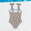 Fashion Print Leopard Teen Girls Swimsuit 5-14Years Kids Girls One-piece Swimwear Summer Beach Wear Swimming Outfit