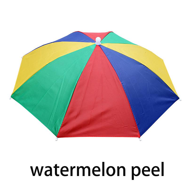 

1 шт. Головной убор от дождя Шапка-зонт для головы с эластичной лентой Водонепроницаемая солнцезащитная шляпа-зонт для кемпинга, пеших прогулок