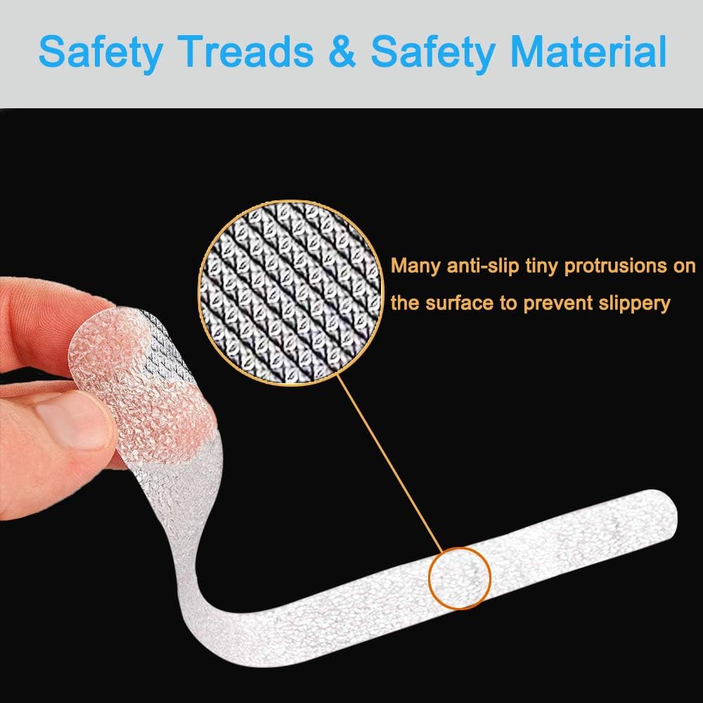 20 Pack Non Slip Bath Tub Stickers Strips, Anti Slip Shower Treads, Bath Safety Stickers Tape, Slip Resistant Decals for Tub Pools Floor Bathrooms
