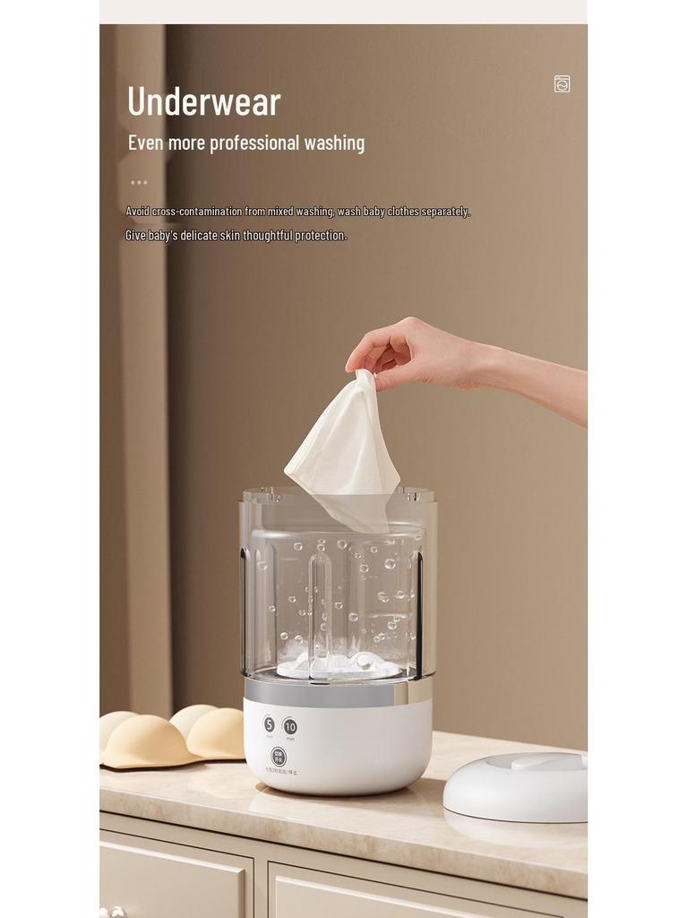 Bärbar Mini Tvättmaskin för Underkläder & Strumpor - Trådlös & Helt Automatisk