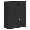VidaXL Black Filing Cabinet 90x40x110 Cm Steel 3188322