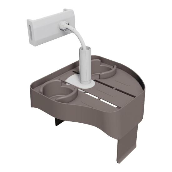 Podnosový stolek do vířivky 3v1 Nastavitelný podnosový stolek s držákem na pohár a držákem na telefon Boční stolek do vířivky pro většinu nafukovacích vířivek a lázní
