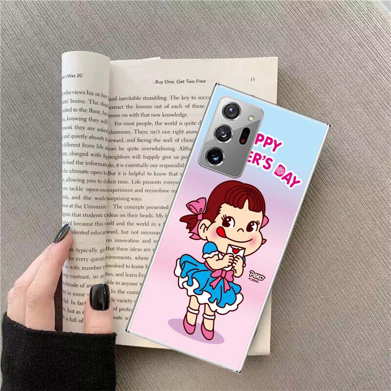 F-Fujiya M-Milky P-Peko C-chan Cartoon Phone Case For Samsung Galaxy S25 Edge S24 S23 FE S22 S26 Ultra S21 S20 S10 Plus Capa