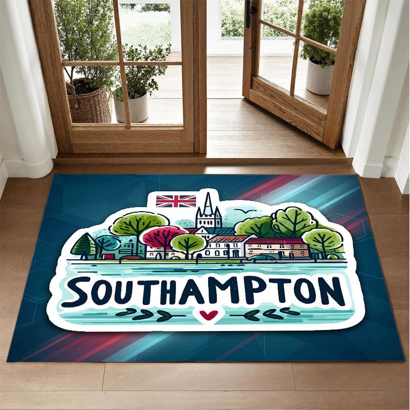 Southampton Design Crystal Velvet Rug Soft Decorative Mat for Bedroom Entrance