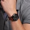 Fossil Grant Chronograph Black Dial Brown Leather Strap Watch for Men - FS5241