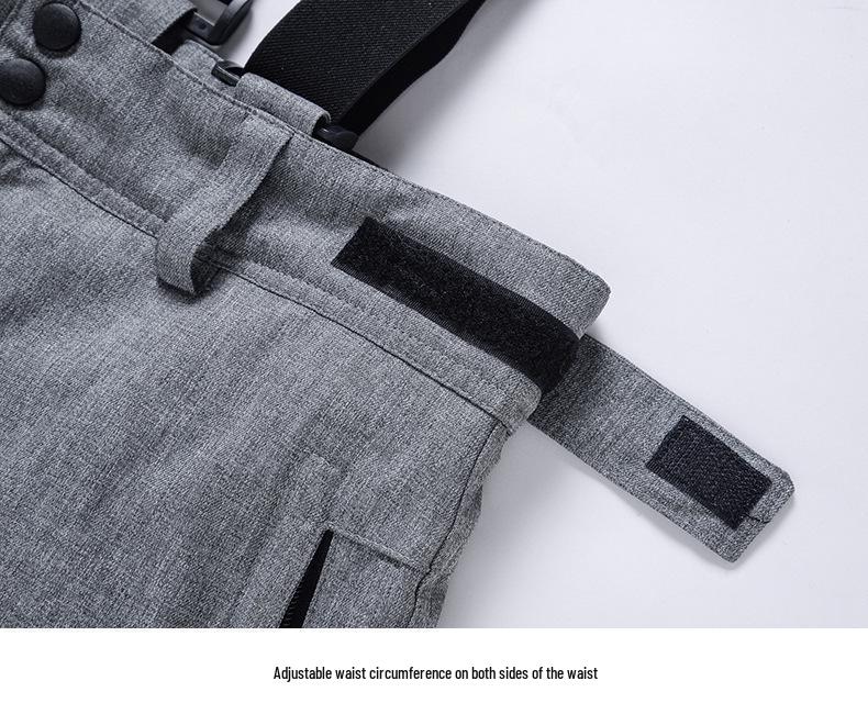 Slim Fit Men's & Women's Ski & Snowboard Bib Pants: Windproof, Waterproof, Warm, and Thickened for Mountaineering.