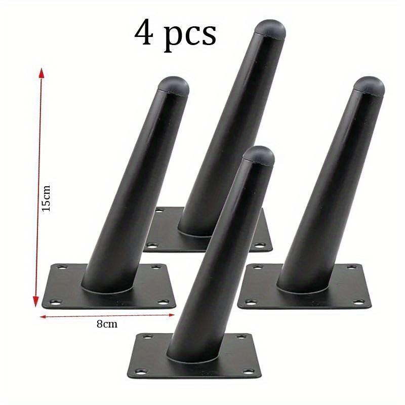 4pcs 15cm/5.9inch Sofa Legs Round Solid Metal Furniture Legs Sofa Replacement Legs Perfect Mid-Century Modern Sofa Couch Bed Coffee Table