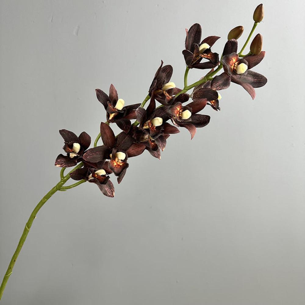 Real Touch Simulation Cymbidiums Handmade Fake Flowers  Home Decoration