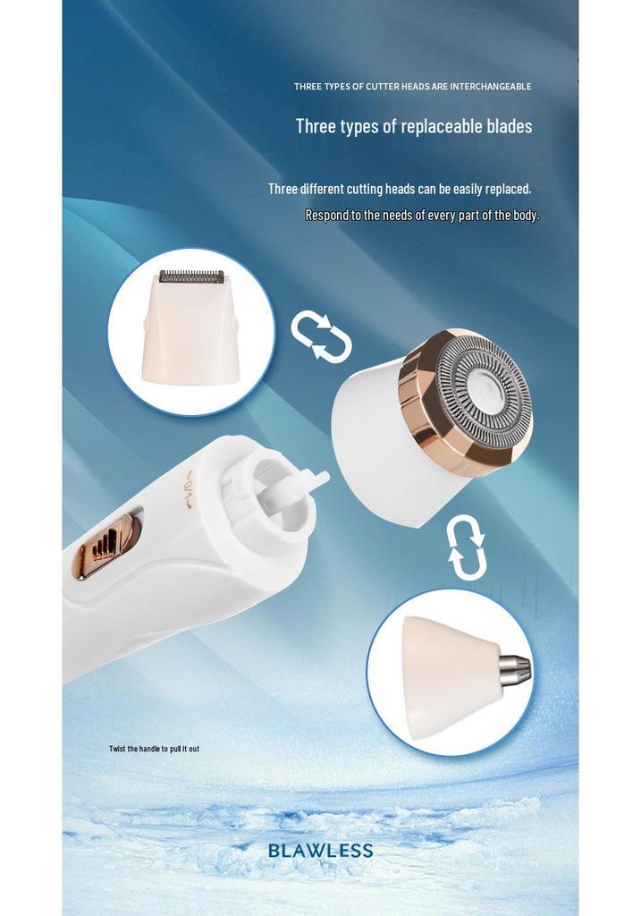 Electric Epilator & Shaver for Women and Men: Whole Body, Underarms, Private Parts, Nose Hair, Beard.