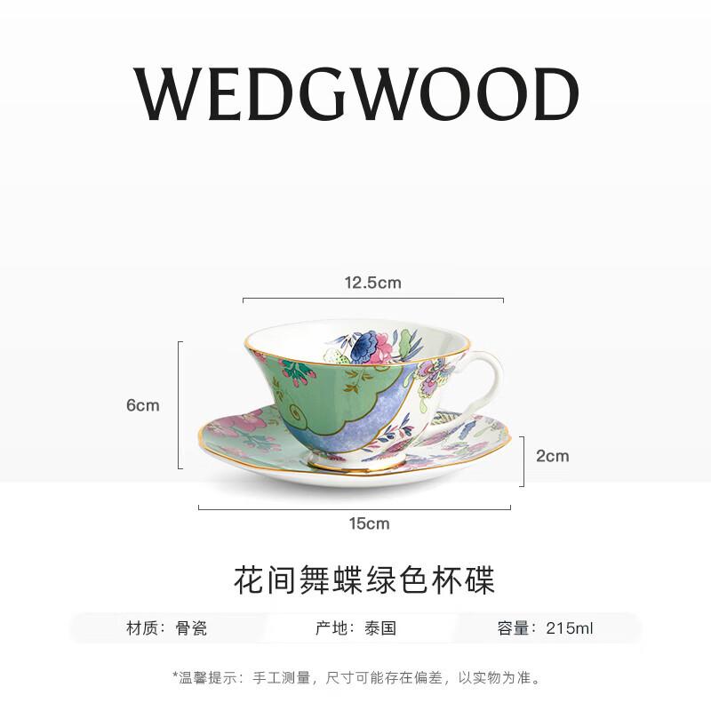 Wedgwood Butterfly Bloom Green Teacup & Saucer Set