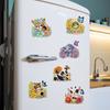 6Pcs Acrylic Flower Buckets Fridge Stickers Diamond Art Fridge Magnet Diamond Painting Refrigerator Magnet for Adults Beginners