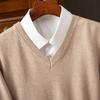 Pánské Dámské vysoce kvalitní podzimní zima pletený svetr svetr s výstřihem do V Dlouhý rukáv Topy Halenka Společenské oblečení Košile Košile Pro muže