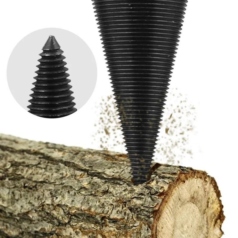 3 In 1 Wood Drill Bit Splitter Drill Hammer Drill Firewood Splitter Driller Square/Round/Hex Shank Drill Bit Split Drilling Tool