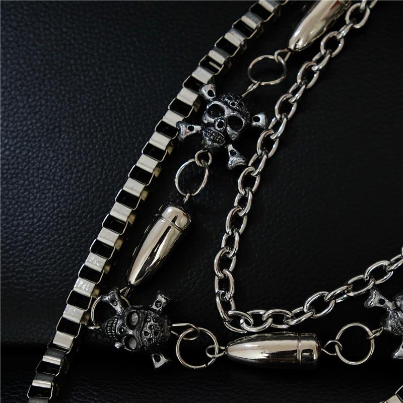 2021 Hip-Hop Trendsetter Skull Double-Layer Waist Chain for Men and Women