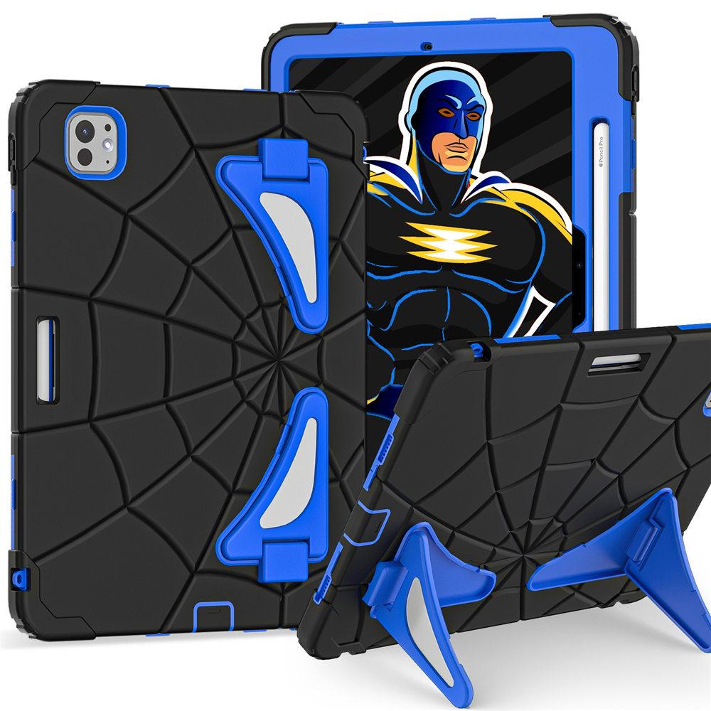 Spider Armor Case For iPad Pro 11 M4 A2836 2025 Gen Hevay Duty Rugged Protection Kids Tablet Cover With Pen Slot