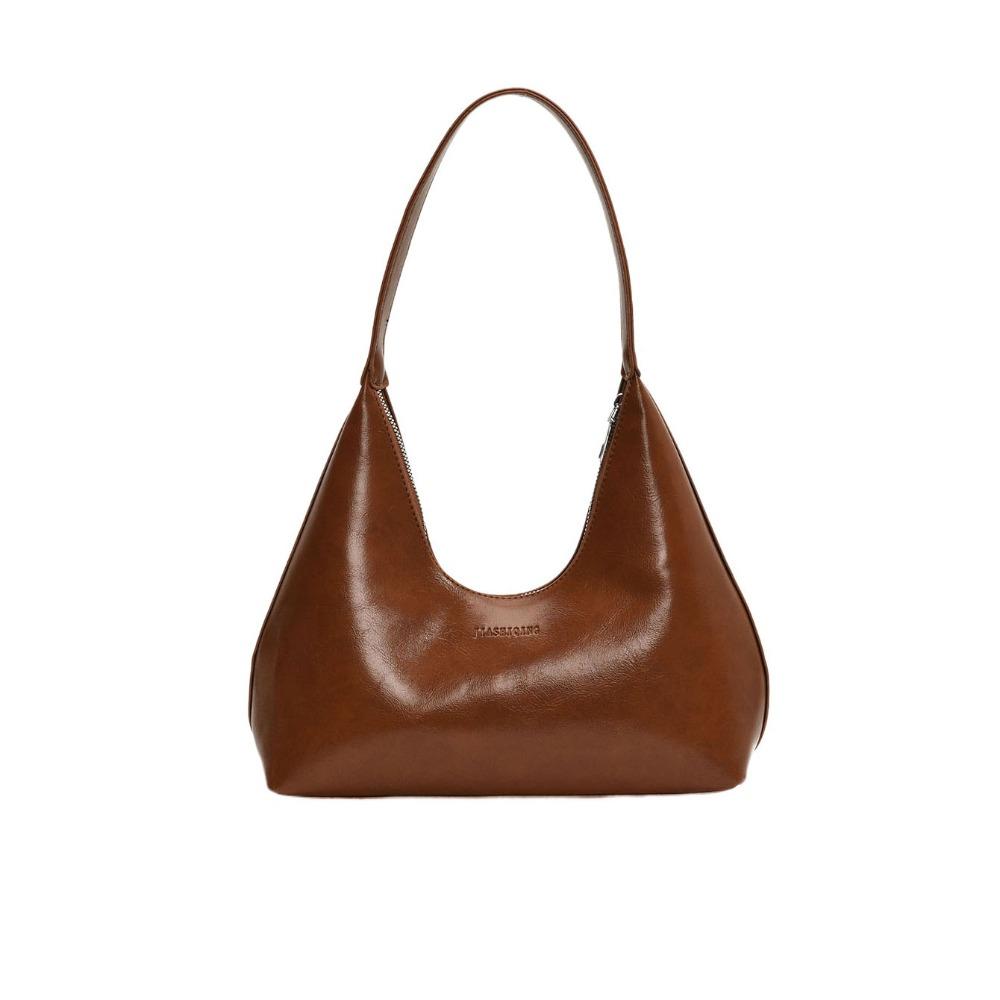 

Solid Color Women Hobo Bag Anti-Splash Water PU Leather Shoulder Bag Luxury Underarm Bag Ladies