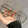 Retro Square Large-frame Anti-blue-light Glasses Computer Glasses For Men Women Office Work Eye Protection