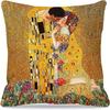 pc Gustav Klimt The Kiss Pillow Cover Polyester D DoubleSided Print Famous Art Nouveau Painting Art Lover Home  Car Decor