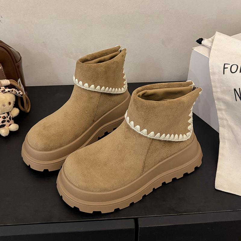 

Retro matte thick-soled Martin boots for women s 2025 autumn and winter new fashionable versatile lace rear zipper Birkenstock short boots 35 хаки