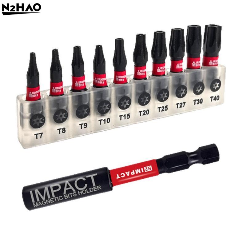 10/12/48Pcs Alloy Steel Magnetic Kit Hex Screwdriver Bit Set 25mm 1/4in Hex Shank Driver Bit For DIY Home Projects Or Work Sites