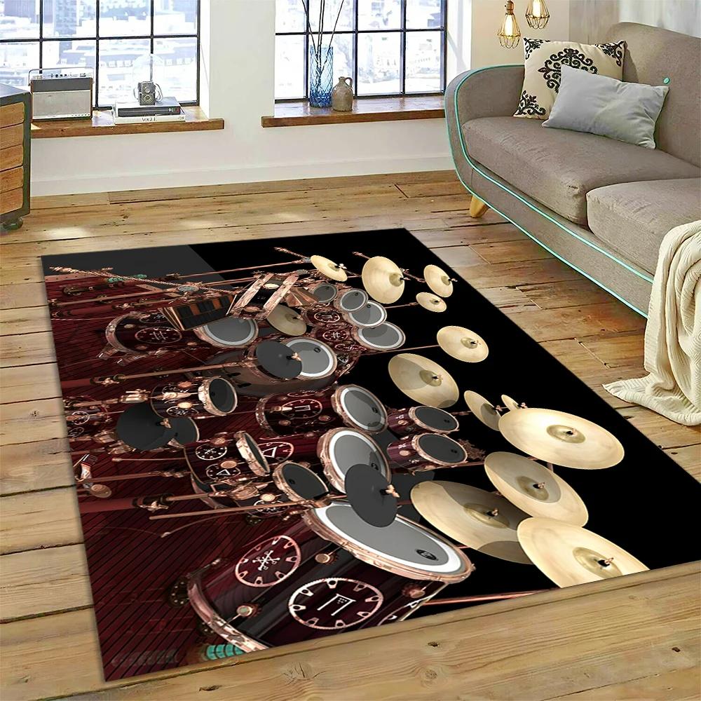 Bicí souprava Hudební nástroje Bicí souprava Koberec Kobereček pro Domov Obývací pokoj Ložnice Pohovka Rohožka Dekor, Dětský koberec Protiskluzová podložka na podlahu