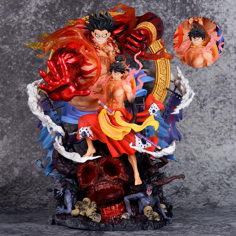 One Piece Wano Series Luffy Wind Phantom Demon God Fudo Myo-o Statue Model Toy