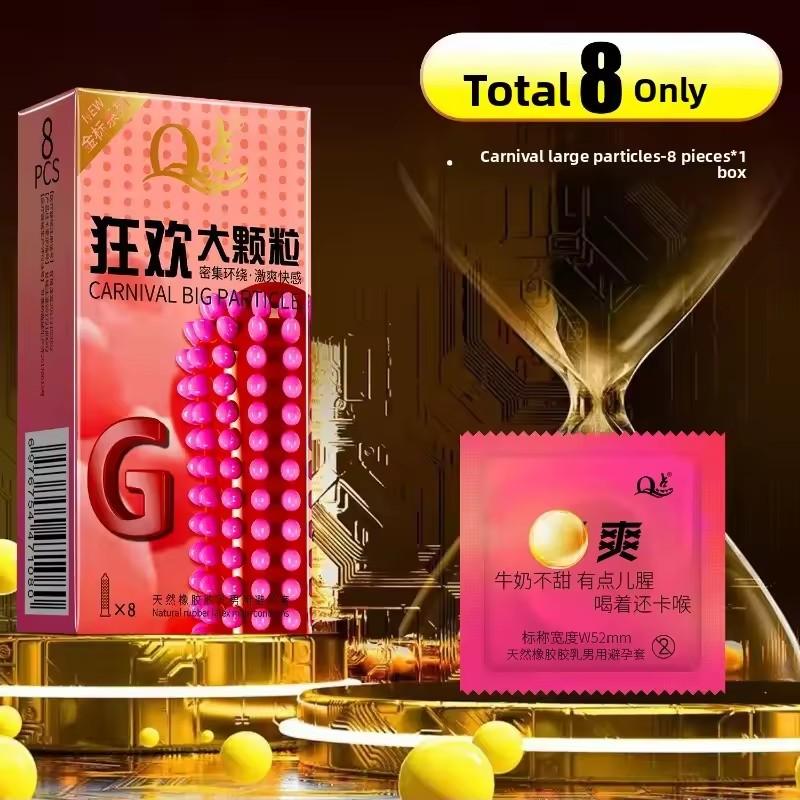 Big Particle Long Lasting Delay Condoms for Men Couple Continuous Orgasm Vaginal Stimulation Granules Natural Latex Penis Sleeve