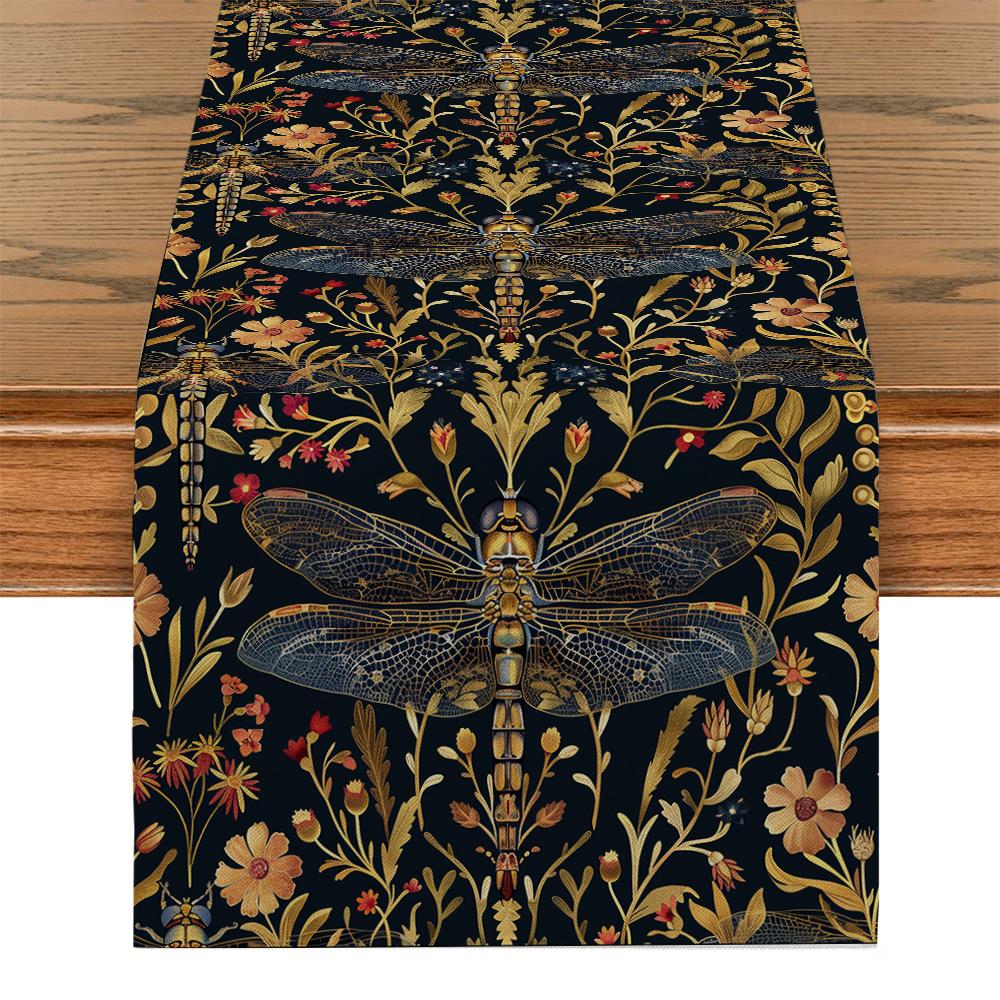 

William Morris Retro Style Dining Table Runner Sunflower Dining Table Cloth Living Room Kitchen Dining Table Runner Decor 120-33cm 47-13inch