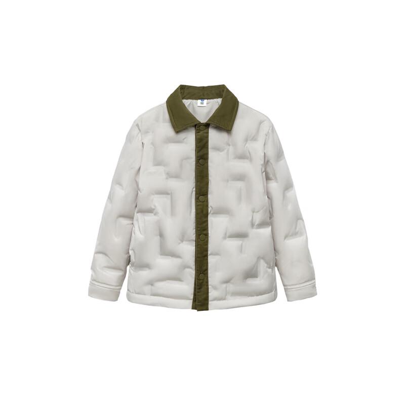 Mini Balabala Kids' Unisex Color-block Hooded Down Jacket