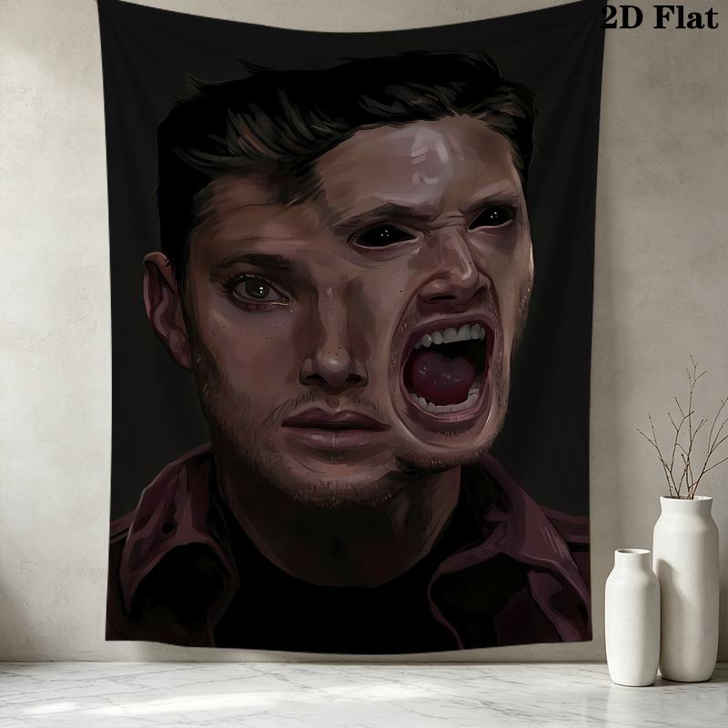 Dean Winchester Wall Tapestry Aesthetic Wall Hanging Printed Fabric Blanket Decorative Tapestries For Bedroom Living Room Home Decor