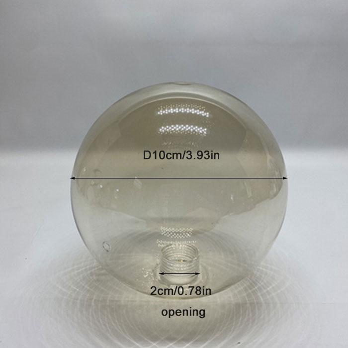 

D10см D12см D15см Дымчатый G9 стеклянный абажур для лампы, сменный с отверстием 2см, коньячный, янтарный, серый, серый, глобус G9, крышка абажура для деталей