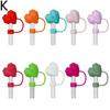 10pcs Cute Diamond Silicone Straw Covers For Stanley Cup 10mm 30&40Oz Tumbler With Handle Reusable Sippy Plug Cap Tips Cup Acces
