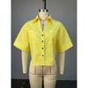 Women's 2026 Summer New Design Loose Fit Versatile Fashionable Short Collared Shirt Top