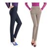 Elastic Straight Highwaisted Womens Plussize Pants Thick Casual Pants